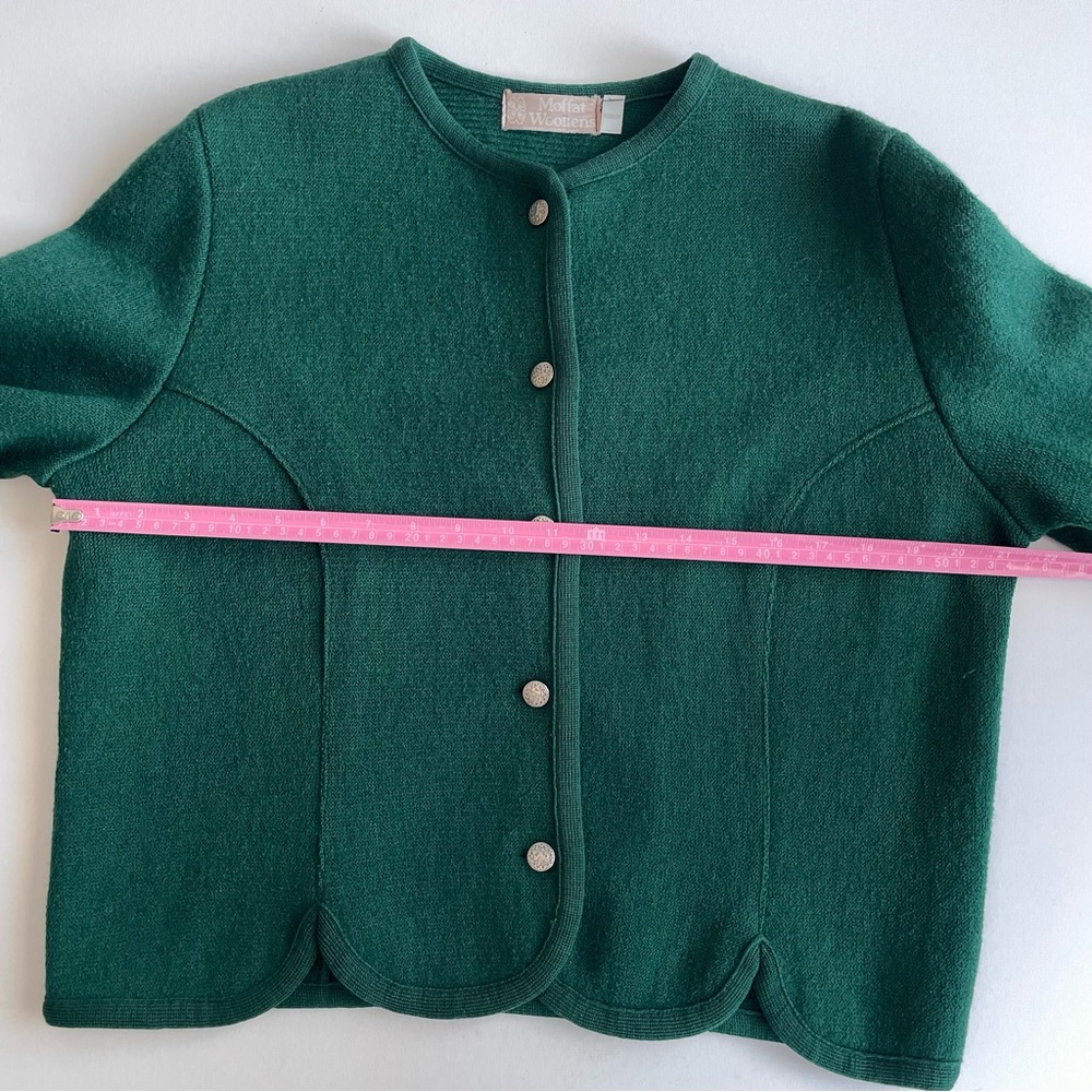 Vintage Moffat Woollens Wool Sweater Jacket/ Blazer in Forest Green - Picture 8 of 8